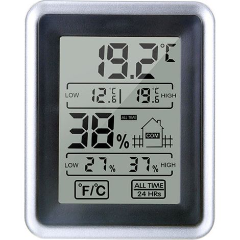 Compteur de température et d'humidité intérieure - mini-smart électronique électronique de haute précision simple à suspendre ou à poser - avec hygromètre tactile (1/4)