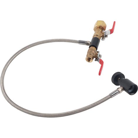 Adaptateur de remplissage de cartouche de CO2 CGA-320 avec tuyau pour le remplissage de réservoirs de soda de 24 pouces (sans manomètre). (1/5)