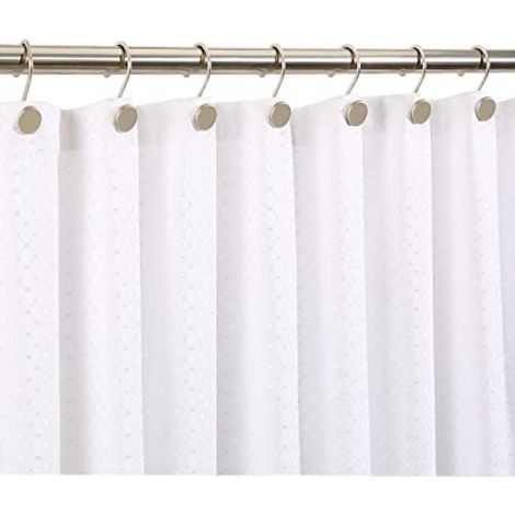 Lot 12 crochets rideau douche nickel antirouille, anneaux métalliques décoratifs design rond