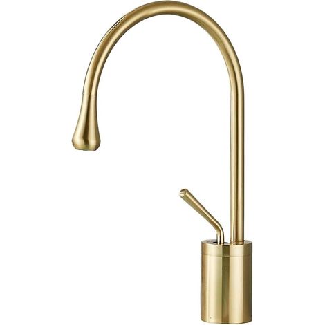 Robinet cascade pour vasque - laiton - doré - rotation 360° (1/3)