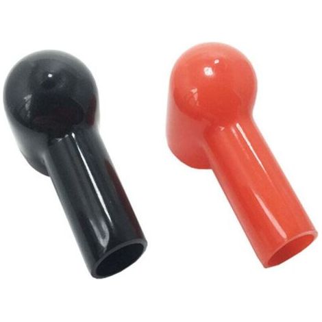 Batterie Borne Caoutchouc Protecteur Couvre rouge noir 6mmx14mm 5Paires (1/3)