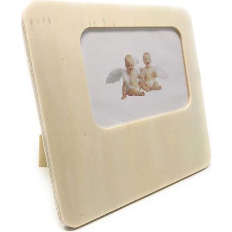 Cornice portafoto in Legno da Tavolo per Foto fotografie da appoggio Personalizzabile con decoupage Pittura 18,5x16,5 cm (1/3)
