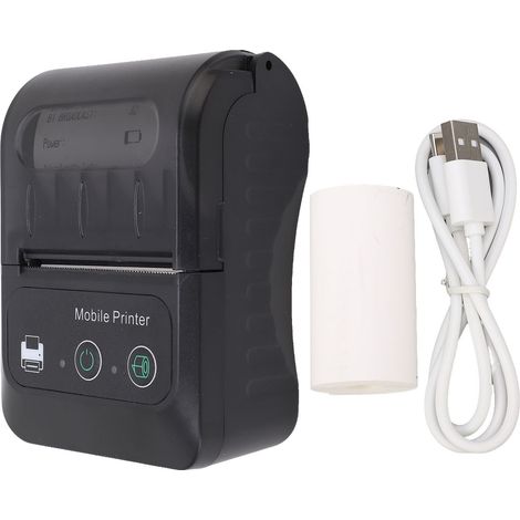 Imprimante thermique portable 58mm sans fil USB 2-en-1 pour Android, mini code QR et ticket de caisse (1/5)
