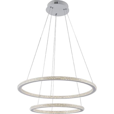 "Sospensione LED BRYANT con due diffusori diamantati 50W 4000K (luce naturale)"