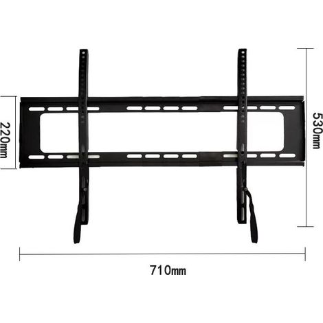 Support mural fixe pour téléviseur - Convient aux téléviseurs de 37 à 86 pouces - Universel, jusqu'à 100 kg - Matériel de montage inclus (1/4)