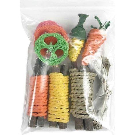 Lapin de compagnie, cochon d'Inde, dragon, chat, jouet amusant, kit de meulage des dents pour hamster et lapin (1/5)