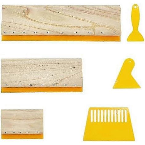 Raclettes pour sérigraphie sur tissu, kit de sérigraphie artisanal, 6 pièces