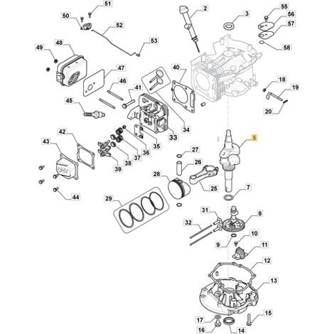 Albero motore ORIGINALE STIGA motore TRE 224 trattorino tagliaerba 118551115/0