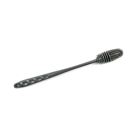 QORVA-Brosse à tasses en silicone, grise, 26 cm, une pièce, pour laver les tasses, y compris les tasses thermos, sans zones inaccessibles.