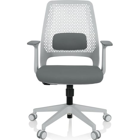 [GEBRAUCHT] B-Ware Hjh Office Bürostuhl Stuhl Drehstuhl Parferio W Stoff Grau Höhenverstellbar