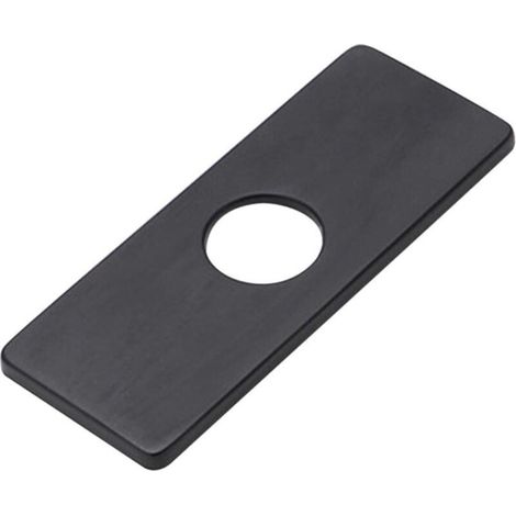 Plaque de pont pour robinet de cuisine – Acier inoxydable – Finition nickel brossé – Diamètre extérieur 10cm – Pour lavabo et évier (1/5)
