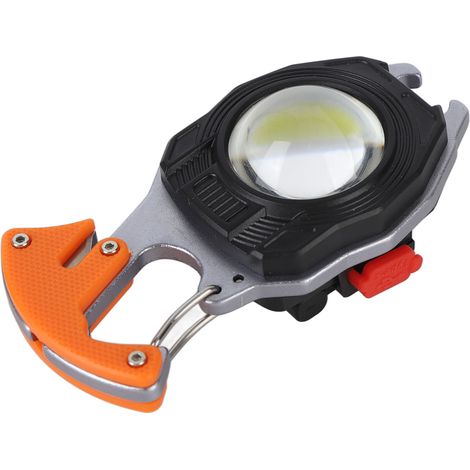 Mini lampe torche multifonction LED orange, 6 modes d'éclairage, idéale pour la maison et l'extérieur. (1/5)