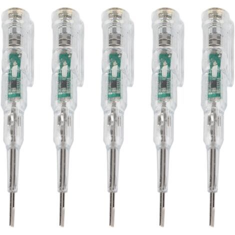 Testeur Electrique, 3mm Tournevis pour Testeur de Tension Stylo Testeur électrique Lumineux Inductif Testeur Electrique Stylo pour la Détection Marche-arrêt de Ligne.