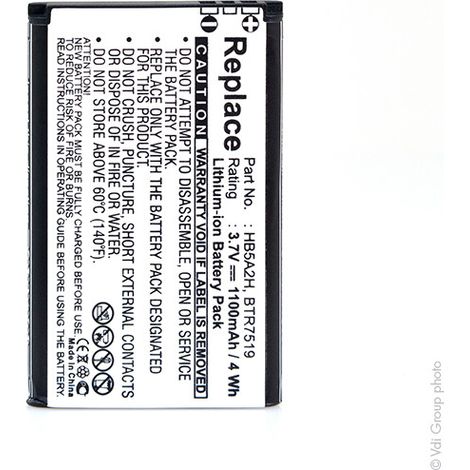 NX - Batterie téléphone, smartphone, GSM pour MTC 3.7V 1100mAh - BTR7519HB5A2H (1/4)