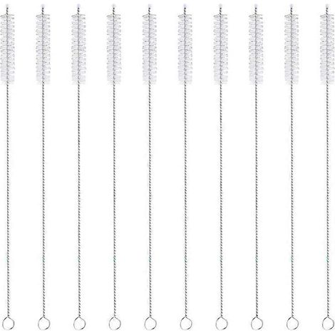 Lot de 30 goupillons de nettoyage pour pailles en acier inoxydable, goupillons argentés pour pailles (1/5)