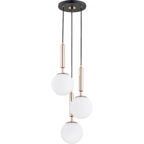 Lampe à suspension ronde noire Volda Alfa 62202