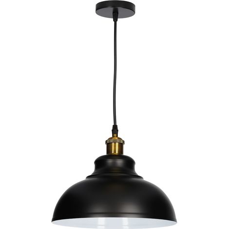 Lámpara de techo colgante serie "Akure" E27 (40W máximo 230V) IP20 Ø20cm color negro (1/5)