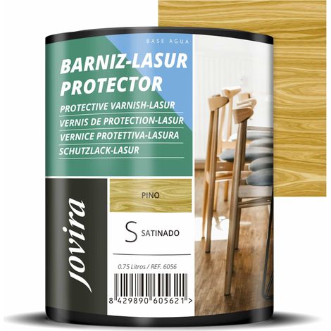 JOVIRA PINTURAS Vernice - Lasur protettiva satinato a base d'acqua. Protegge, decora e impreziosisce tutti i tipi di legno. (750 Millilitri, Pino). F-39 (1/3)