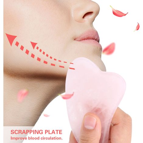 Massageplatte aus natürlichem Rosenquarz für Gesundheit und Heilung (1/5)