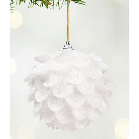 Pétales de décoration pour sapin de Noël, boules de Noël en mousse pailletée, petit ensemble de pétales (88cm) (1/5)