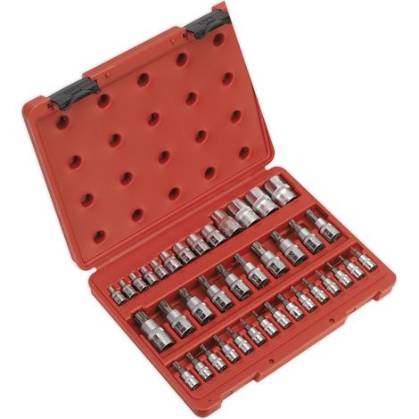 Sealey Premier TRX-Star Socket & Security Socket Bit Set 1/4"", 3/8"" & 1/2""Sq Drive 38pc AK6197 (1/2)