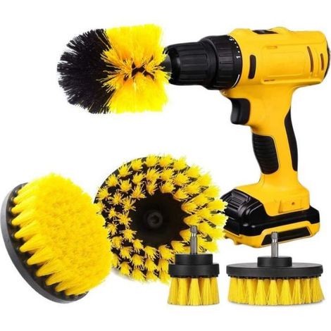 Brosse Perceuse - Outil de Nettoyage - Kit de 5 Pièces - Nylon - Compatible avec Forets - Durable (1/4)