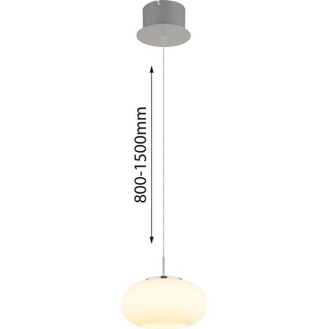 Globo - lampada a sospensione - QUINTARA - acciaio - vetro - Ø