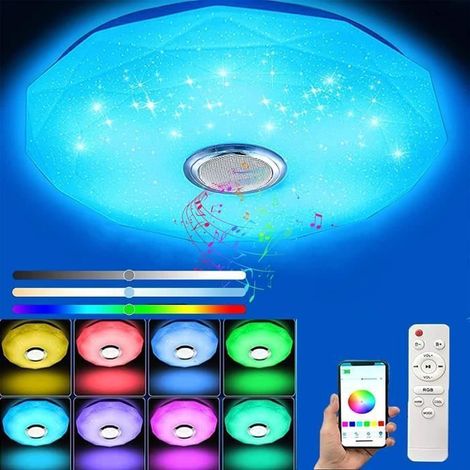 LED-Deckenleuchte - OTBACT - 36 W - Bluetooth - Fernbedienung und App-Steuerung (1/5)