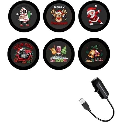 Irovami Projecteur de ciel étoilé, veilleuse à projection, projecteur d'étoiles USB — Mini projecteur LED pour plafonds, murs et chambres (lot de 6) (1/5)