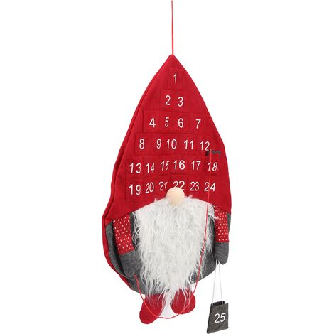 Calendrier de l'Avent Réutilisable - Père Noël Mignon et Design Pratique pour Décompte de Noël (1/5)