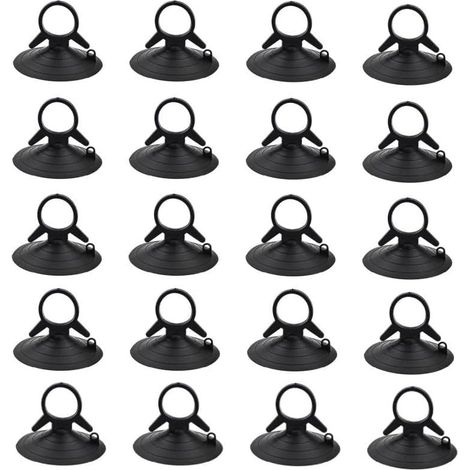 20 Pièces Ventouse Pare-soleil Voiture, Pare-Brise Avants Ventouses, Ventouse Table En Verre, Vitre Voiture Petites Pour Surfaces Lisses Verre Carrelage Murale, PVC, 4.5cm