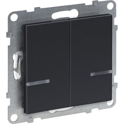 Interrupteur 2 voies avec conducteur N, 2 canaux de commutation (250 W chacun), vis ou griffes d'expansion, application Home + Control, Smart Home, couleur (1/5)