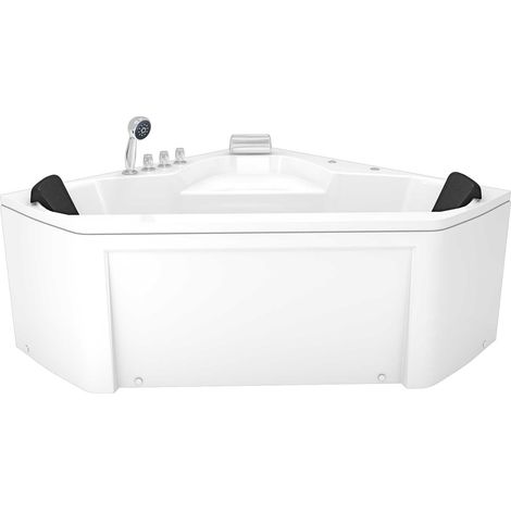 Whirlpool Pool Badewanne Eckwanne Wanne W02 135x135cm mit Farblichtherapie (1/5)