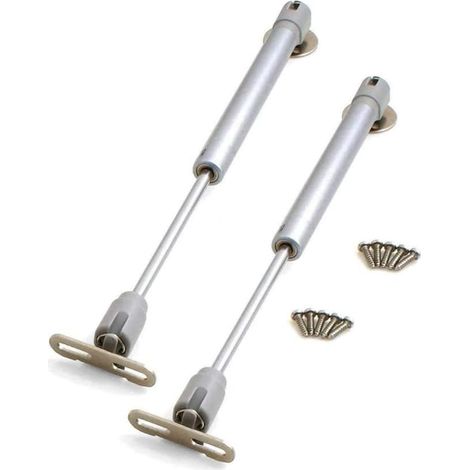 Entraxe 198mm Charge: 8kg - Paire de Vérin à Gaz - Compas Pneumatique Pour Porte Relevable Lot de 2 Vérins à Gaz + Fixations