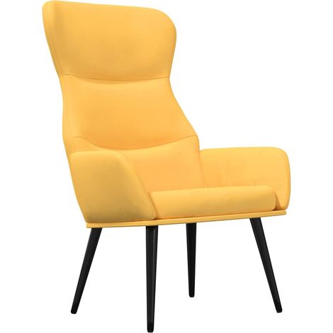 Maison Exclusive - Sedia Relax Giallo Senape in Tessuto (1/5)