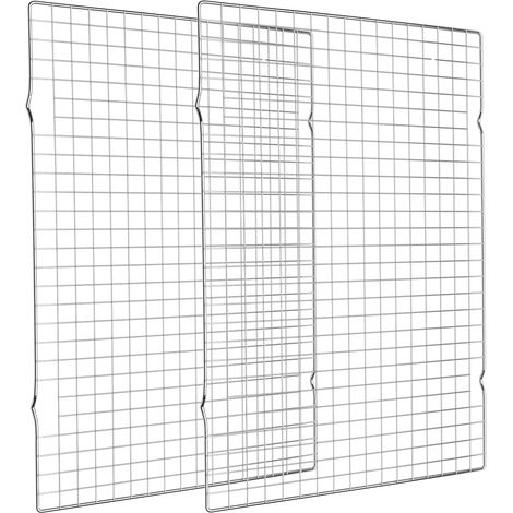 Set di 2 griglie in metallo per cucinare, grigliare e asciugare gli alimenti (40x25 cm) (1/5)