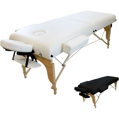Table de massage pliante 2 zones en bois – Panneau Reiki – Housse de transport – Réglable 65 à 92 cm – Épaisseur 15 cm – 250 kg – Vivezen (1/5)