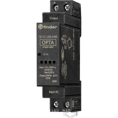 Finder 78.12.1.230.2482 alimentatore su rail din 12 W 24 V