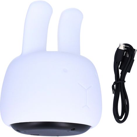 Veilleuse tactile en forme de lapin, en silicone, 7 LED de couleur, rechargeable. (1/5)
