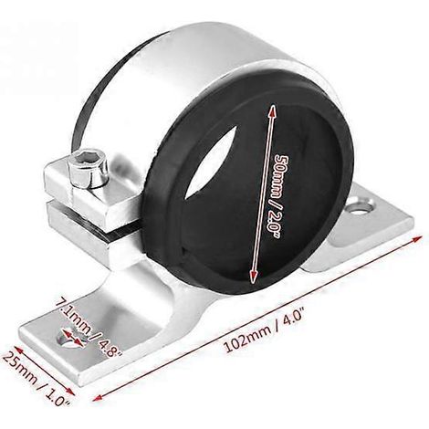 Support de montage de pompe à carburant automobile en alliage d'aluminium 50 mm, support de fixation pour filtre simple, pièces durables (1/5)