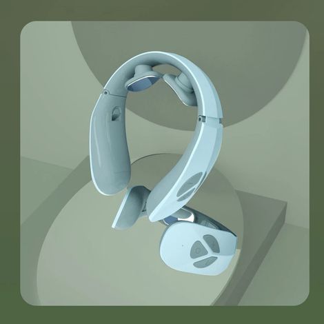 Appareil de massage cervical, masseur à pulsations relaxant pour les épaules et la nuque, soulage les douleurs cervicales, support cervical portable-AquaForge