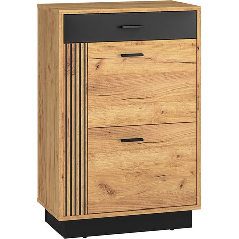Schuhmöbel Nilo mit 1 Schublade und 2 Türen, Holzoptik, 60cm
