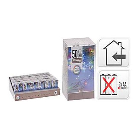 LUCES 50 LED BATERIA MULTICOLOR