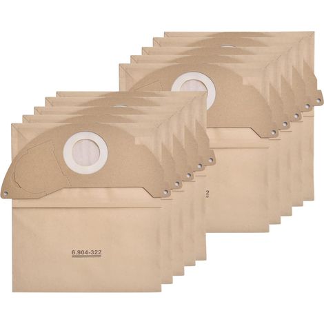 10 stück 6.904-322.0 Staubsaugerbeutel für Kärcher Müllbeutel WD2 Premium Filterbeutel Papierfilterbeutel für Kärcher A2004 WD 2.200 Paper Filter Bags (1/5)