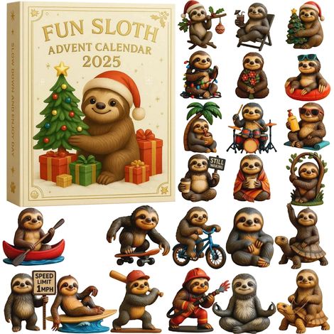 Calendrier De Lavent - Calendrier De Compte À Rebours De 24 Jours - Figurines Animales Miniatures - Cadeau De Noël Familial - 1 Pièce (1/5)