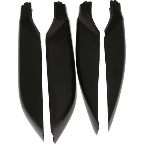 4 Cachets Noir Argent Protection Extrémité Rail de Toit Coffre Couvercle Finition (1/5)