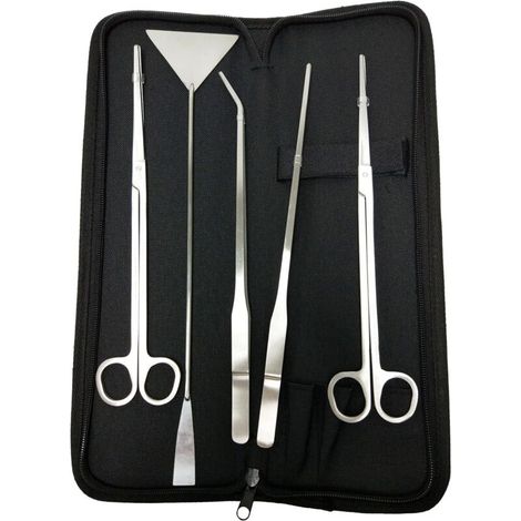 5 en 1 Ciseaux Aquarium, Tank Tweezers Ciseaux Ensemble d'outils de spatule,en Acier Inoxydable écologisation Outil pour Aquarium-Fei Yu (1/3)