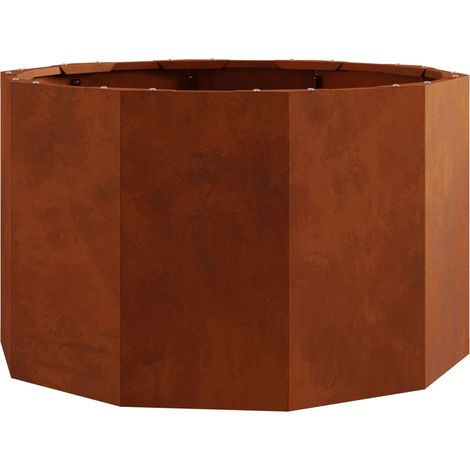 Planter Rusty 60 x 60 x 35 cm Weathering Steel vidaXL