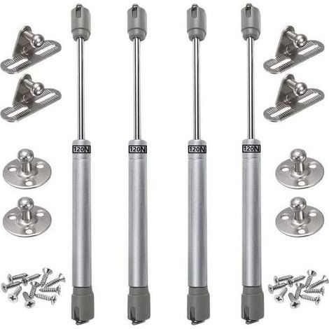 4PCS vérins à gaz 120N verin meuble hydraulique ressort amortisseurs à gaz d'origine porte armoire de cuisine Bras pneumatique pour levage de porte armoire, (1/5)
