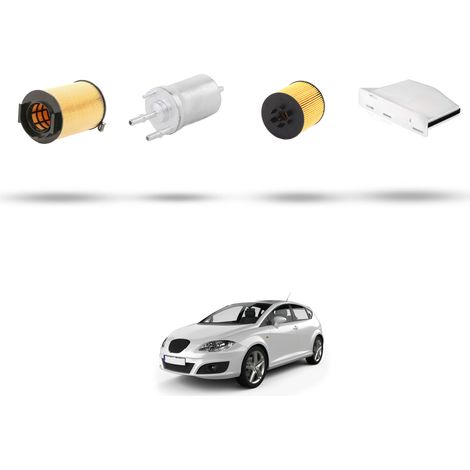 Kit tagliando 4 filtri compatibile con Seat Leon II 1.4 TSI 92Kw dal 2007 al 2012 (1/5)